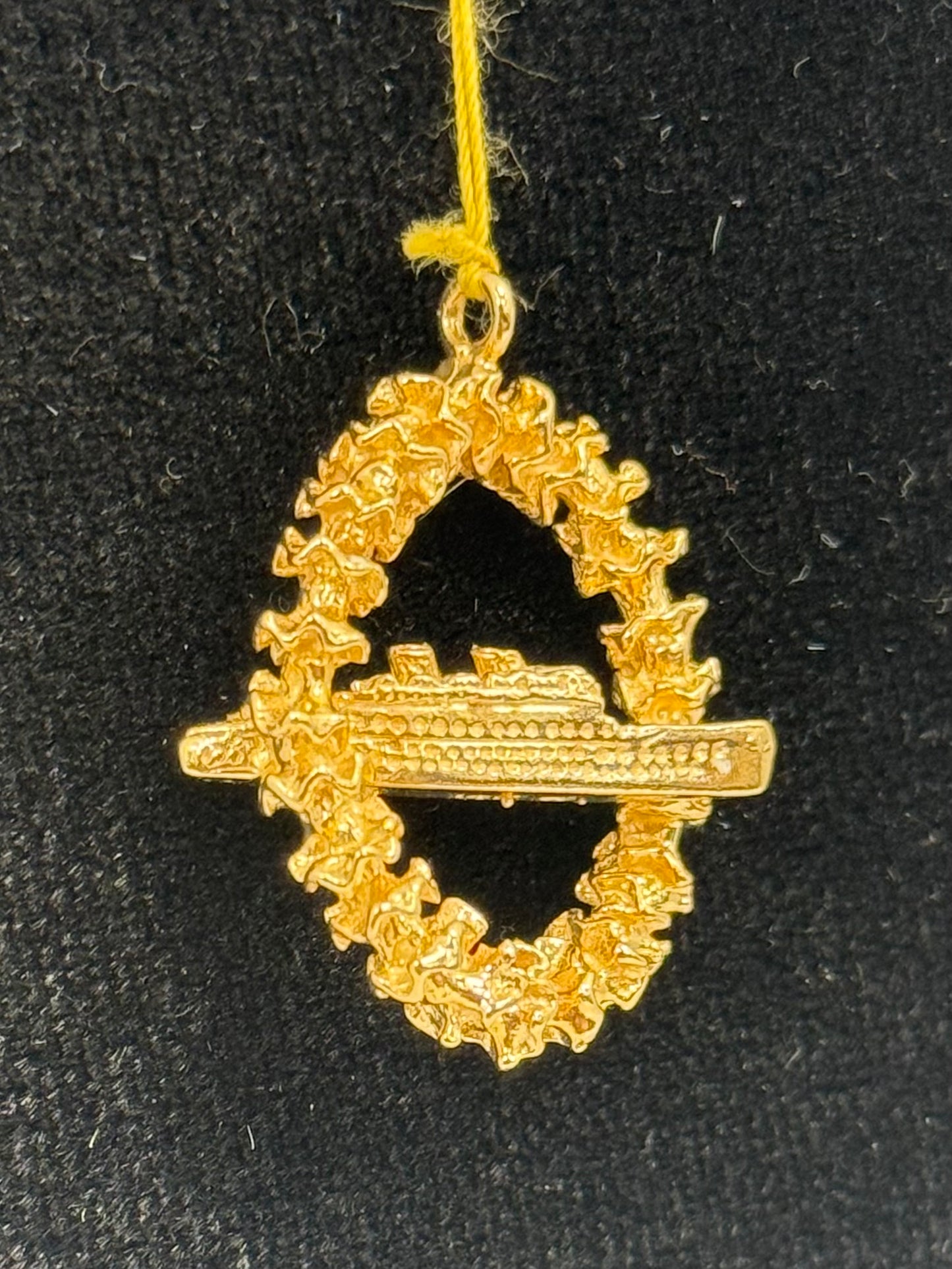 Gold Ship Charm