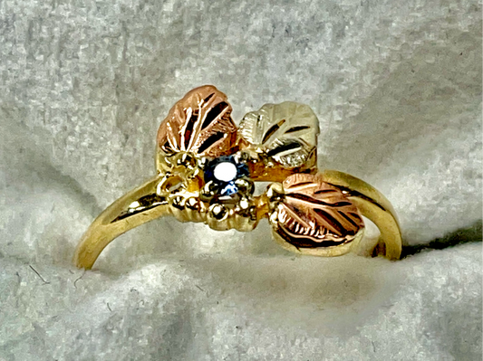 Black Hills Gold Sapphire Ring