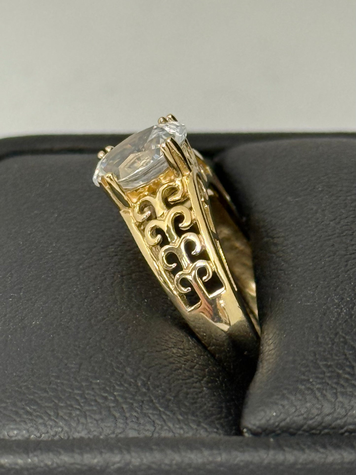 Oval Solitaire Cubic Zirconia Ring