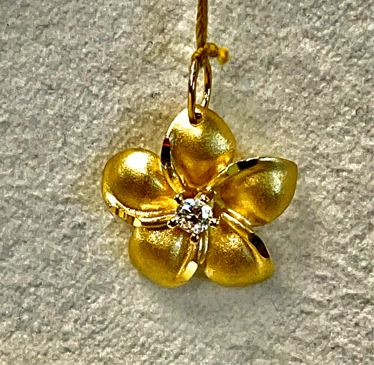 Cubic Zirconia Flower Pendant