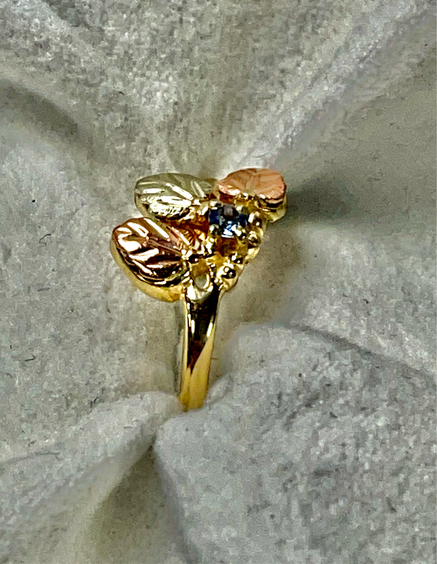 Black Hills Gold Sapphire Ring