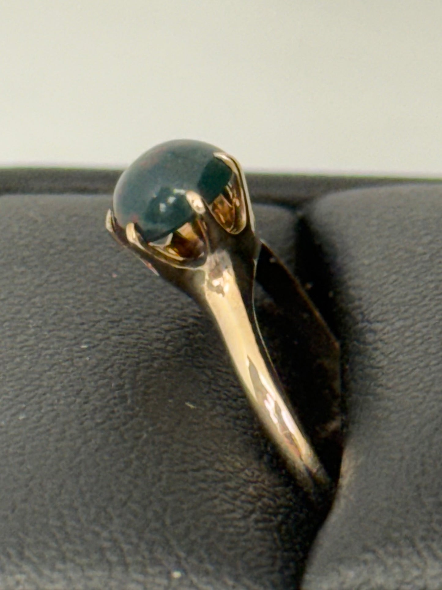 Bloodstone Solitaire Ring