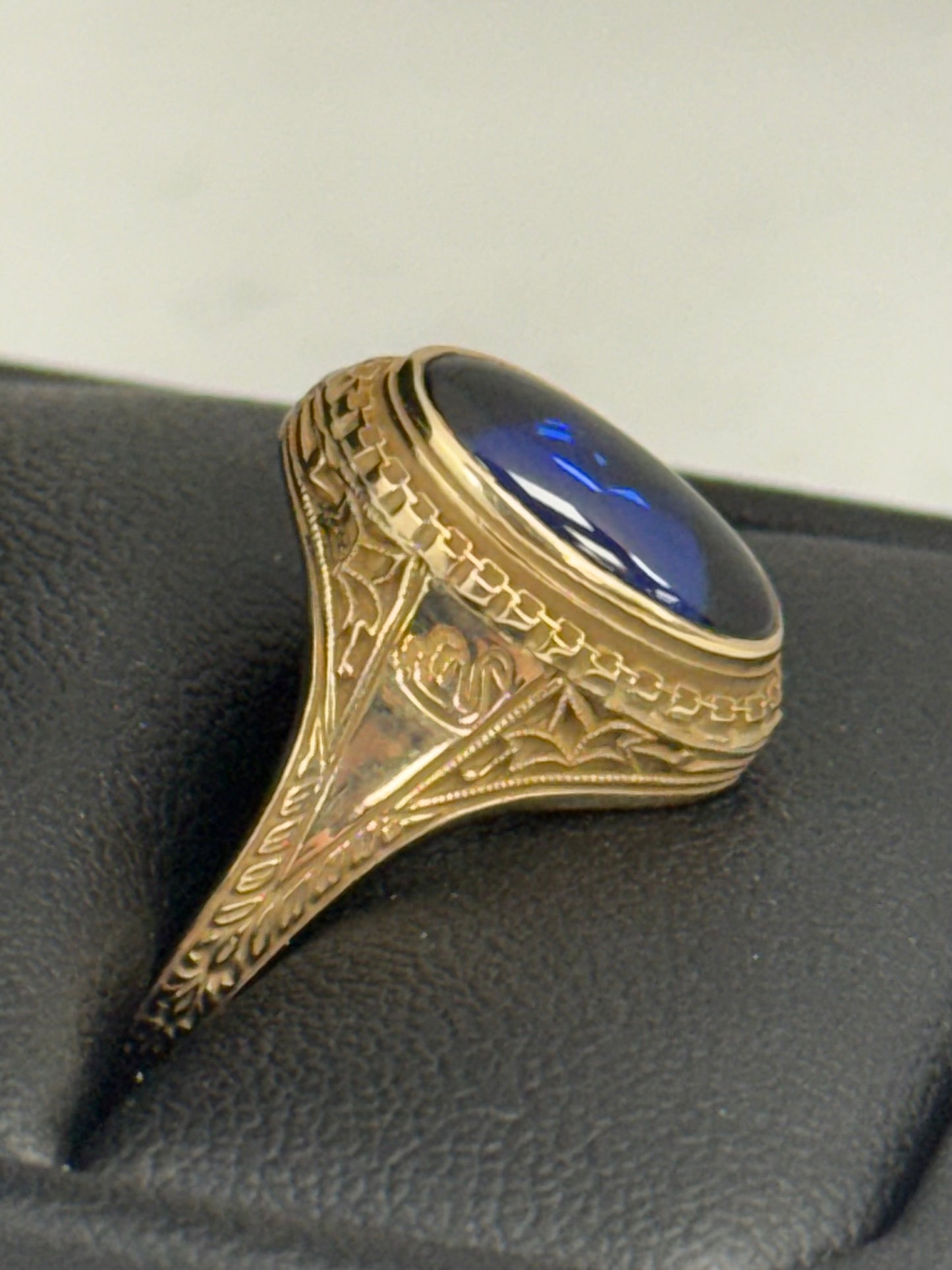 Synthetic Sapphire Ring