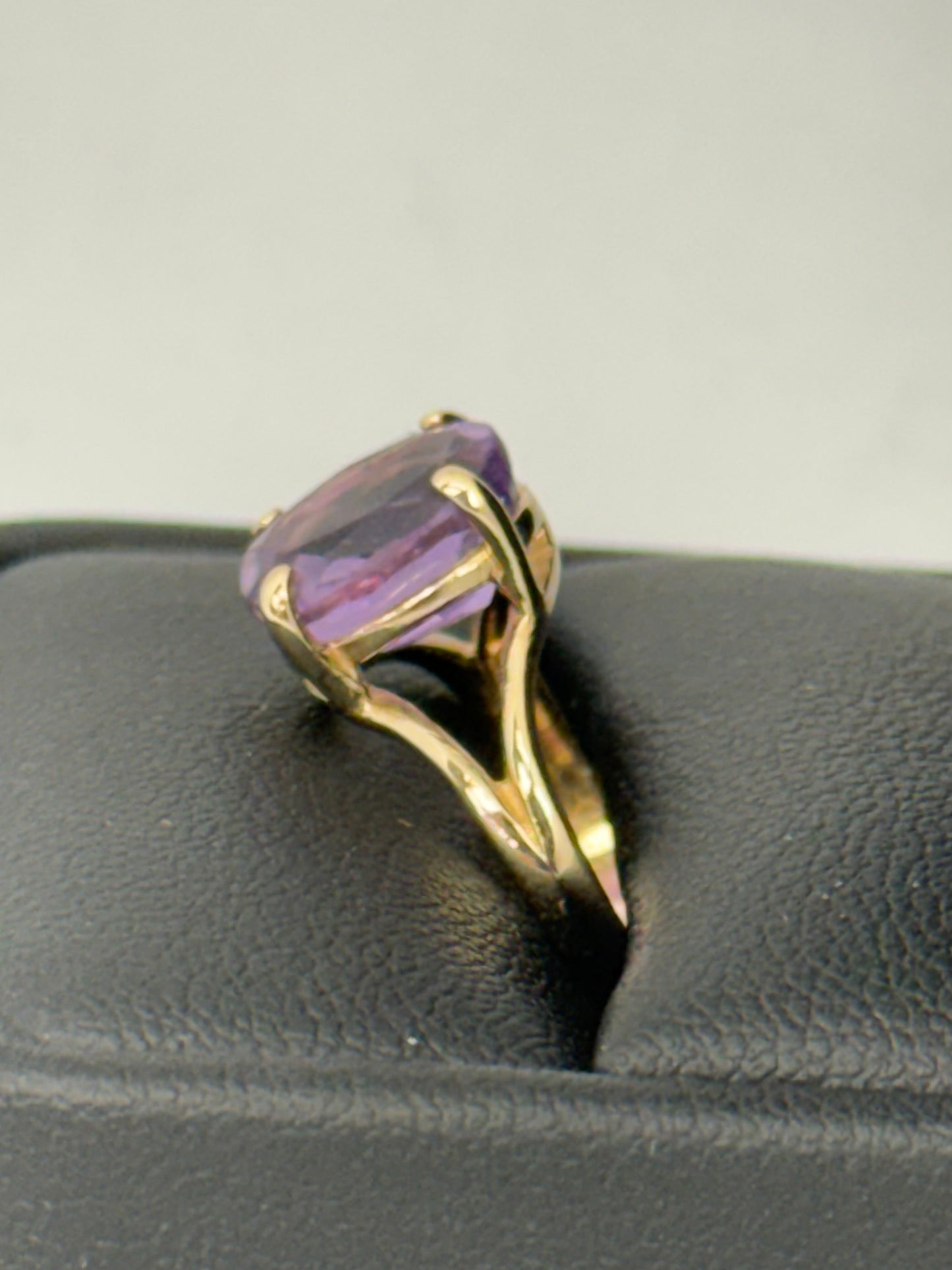 Amethyst Solitaire Ring