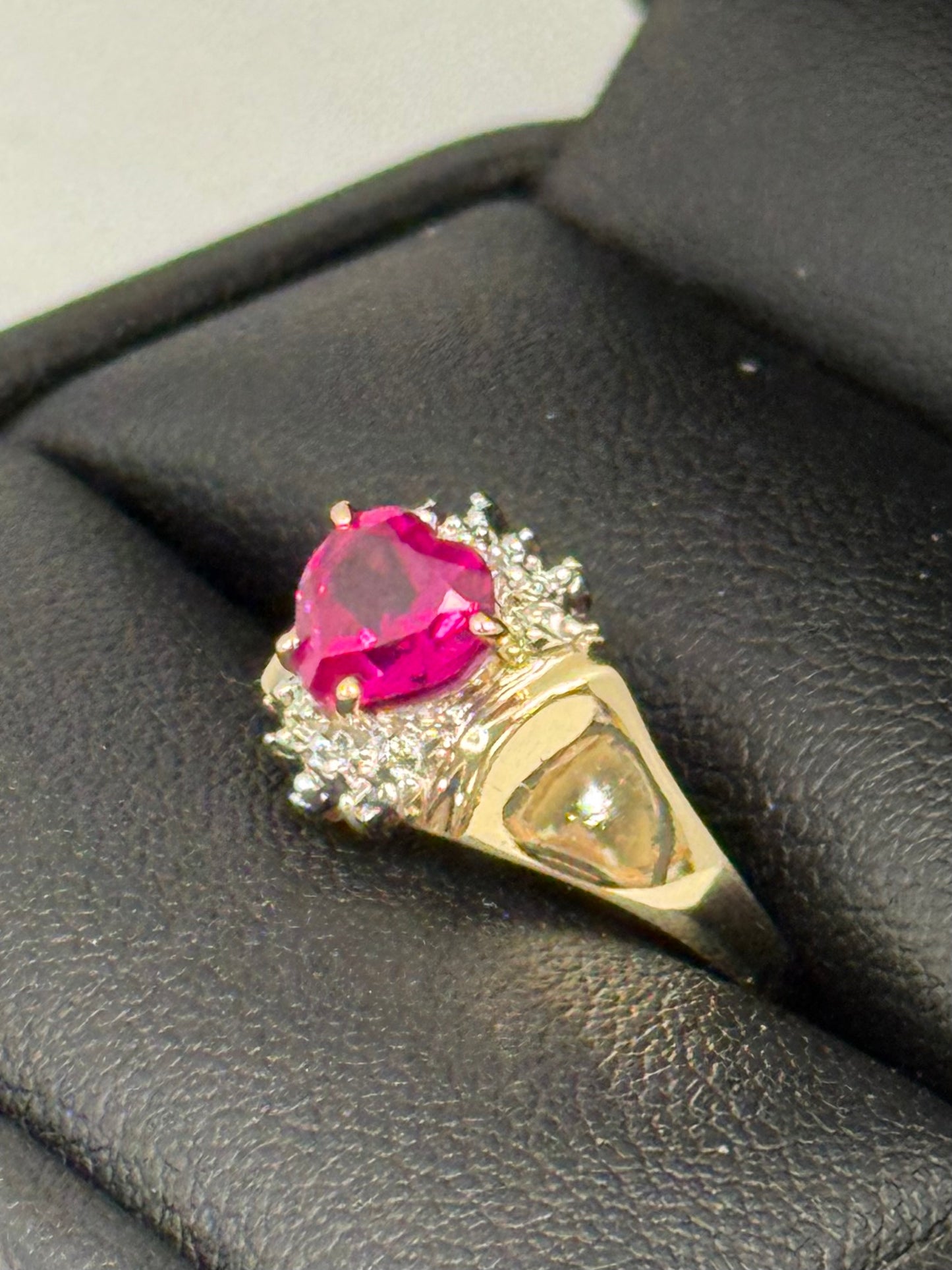 Lab Grown Ruby and Diamond Ring