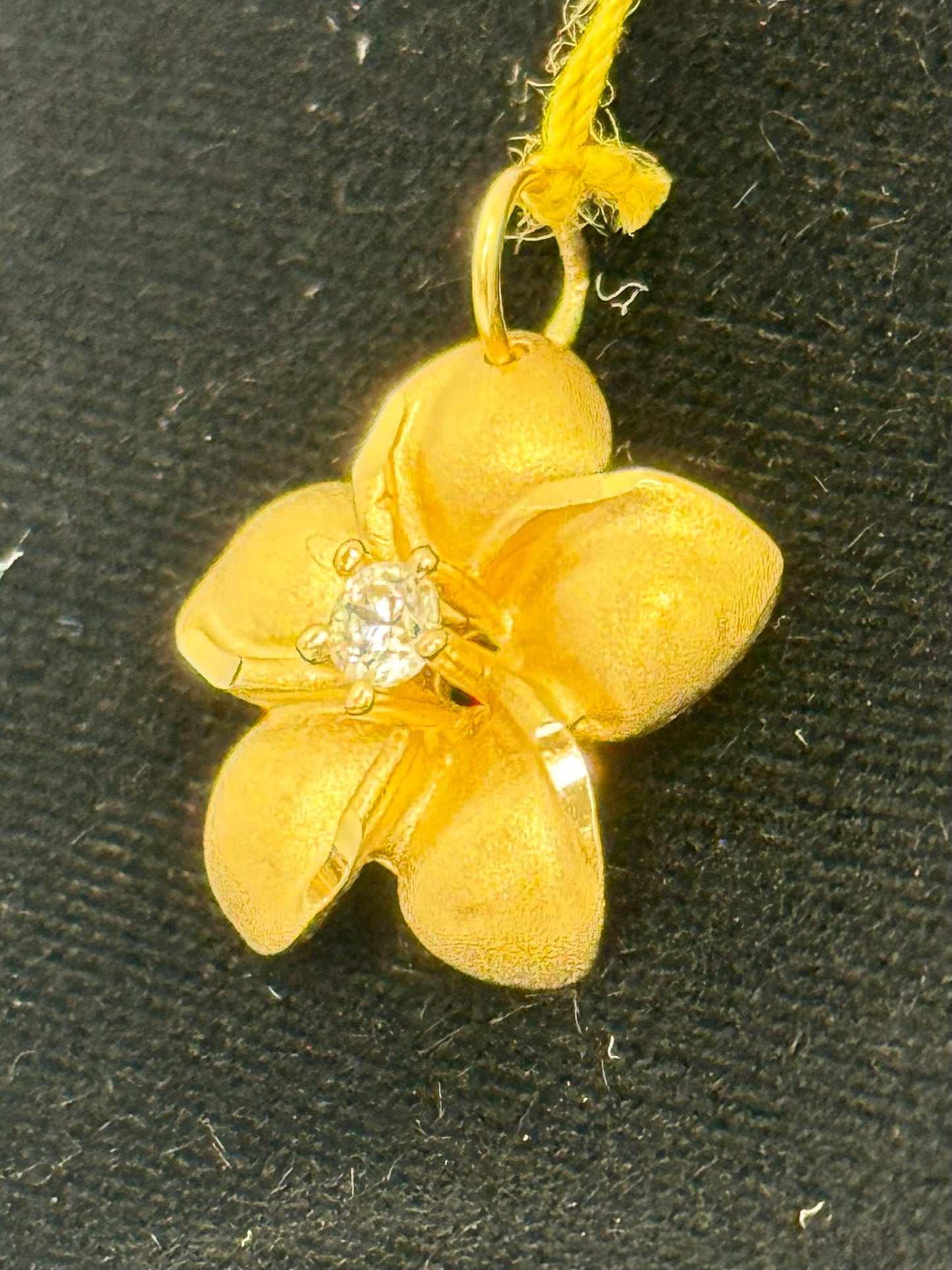 Cubic Zirconia Flower Pendant