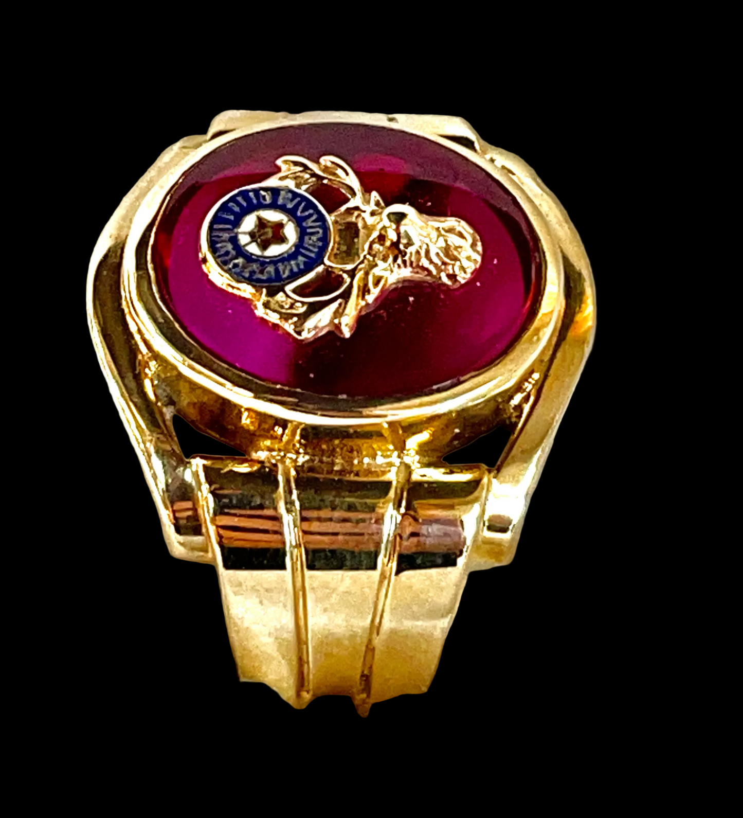 Gents Elks Synthetic Ruby Ring