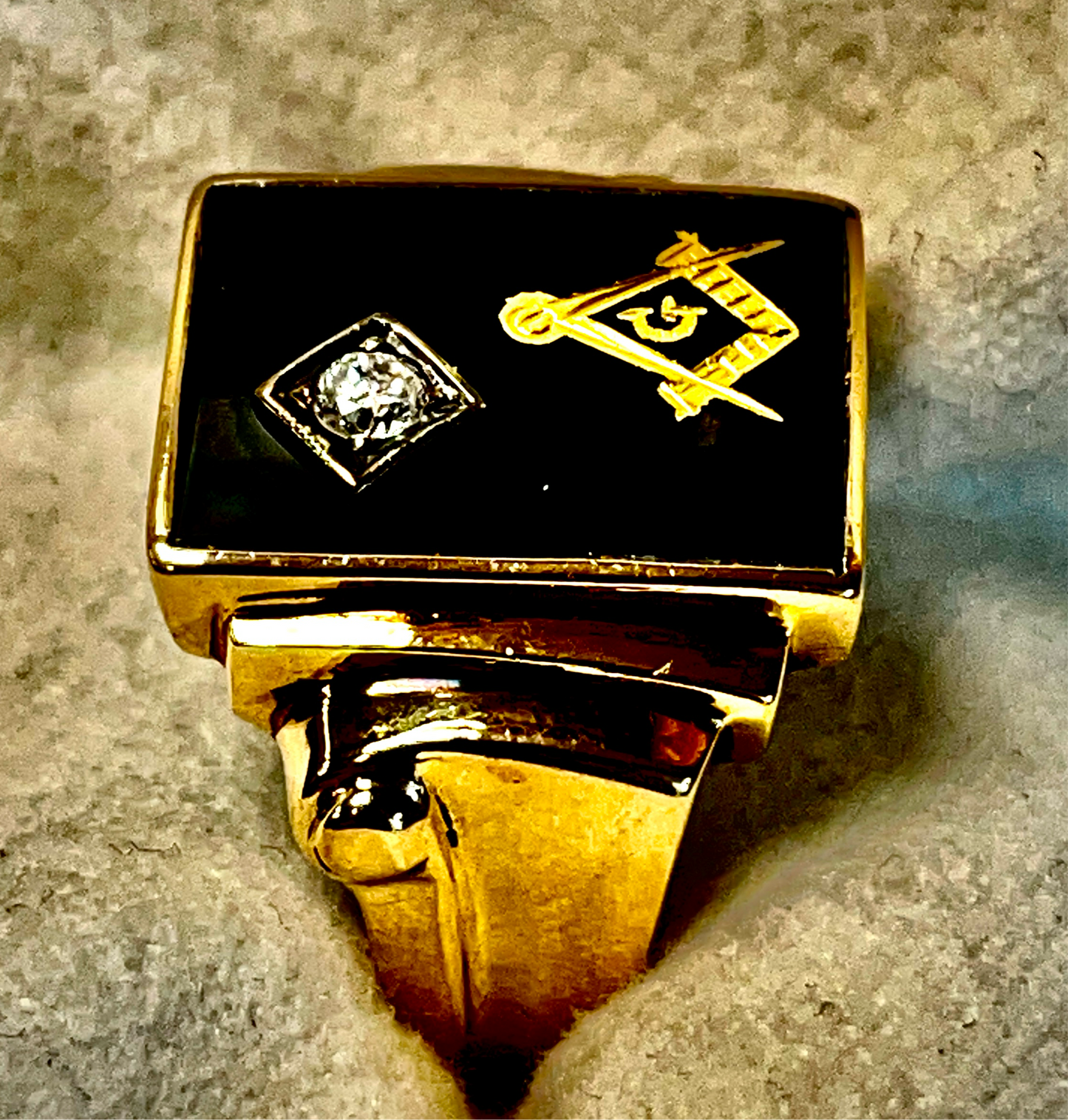 Gents Masonic Diamond Ring