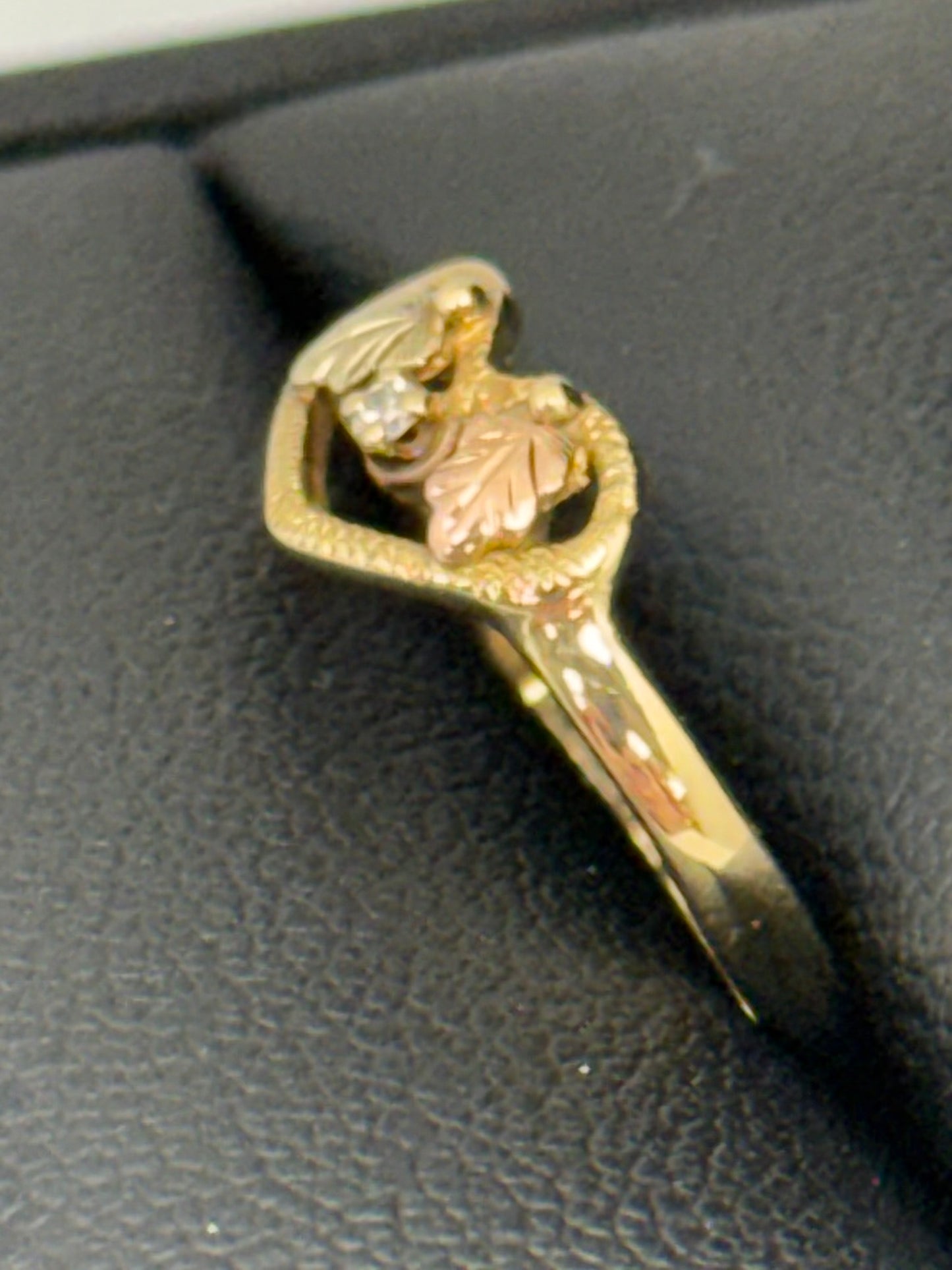 Black Hills Gold Diamond Heart Shaped Ring