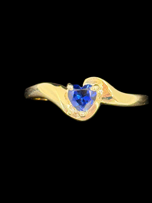 Lab Sapphire Ring