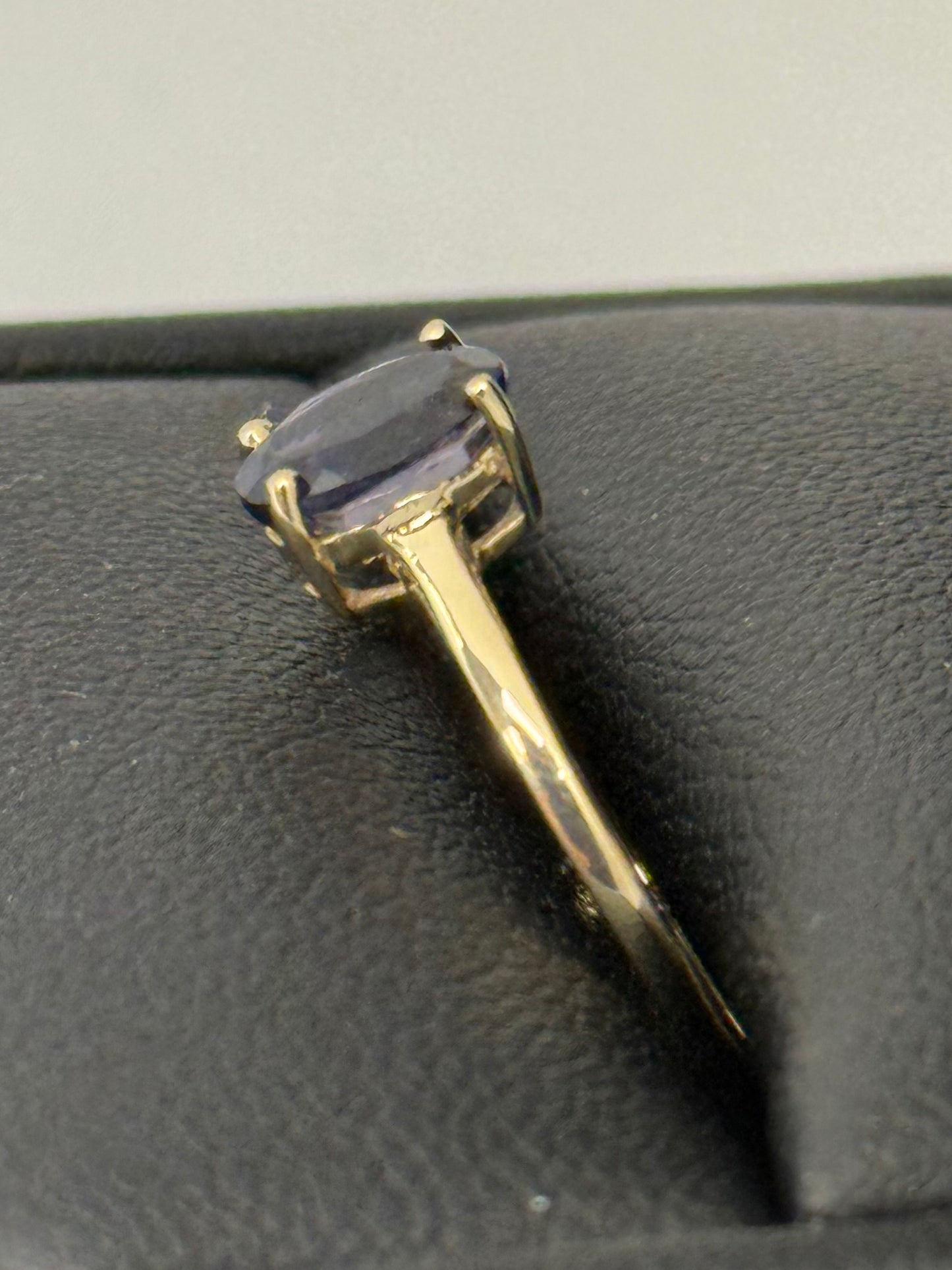 Iolite Solitaire Ring