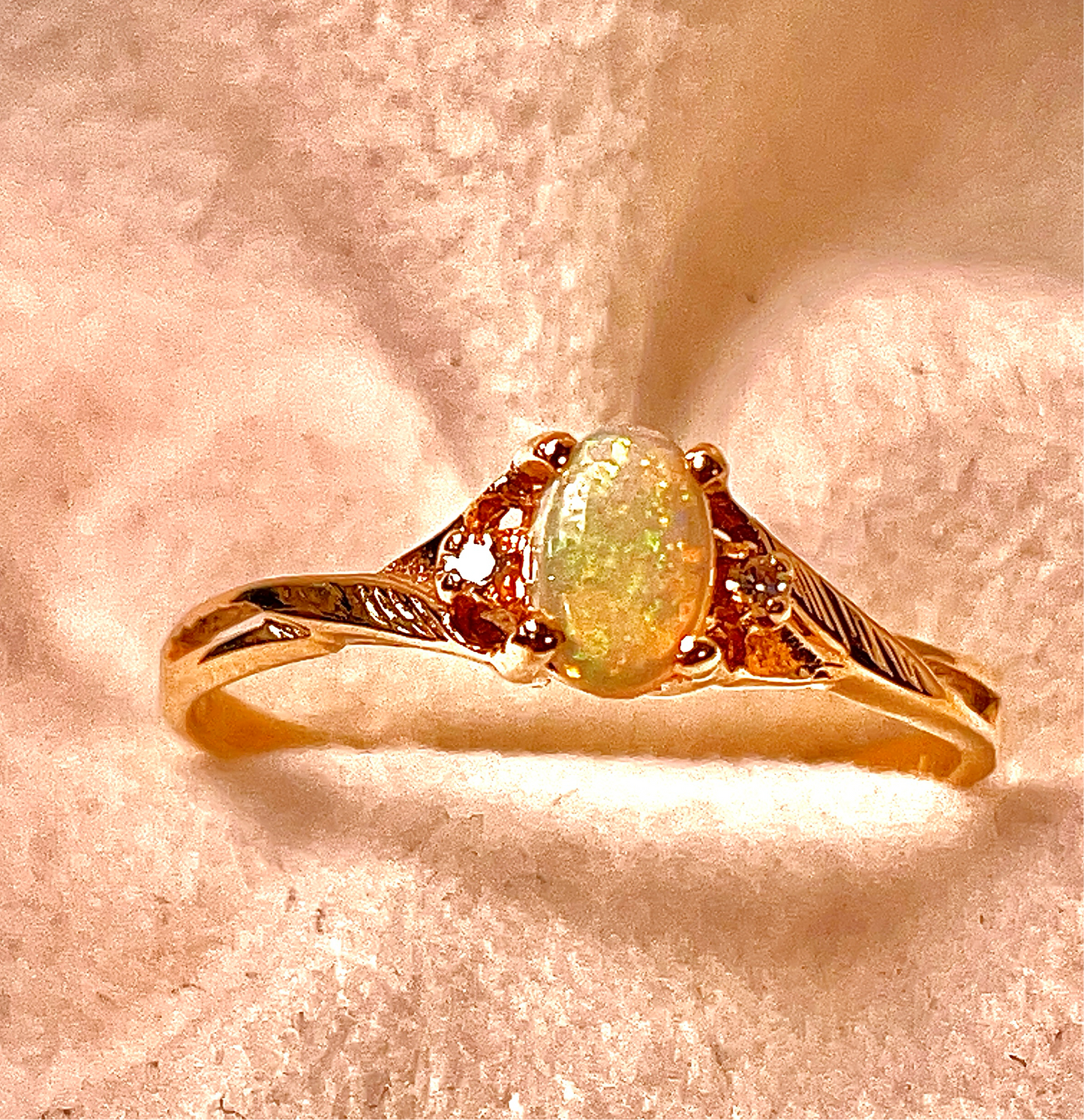 Opal and Diamond Ring