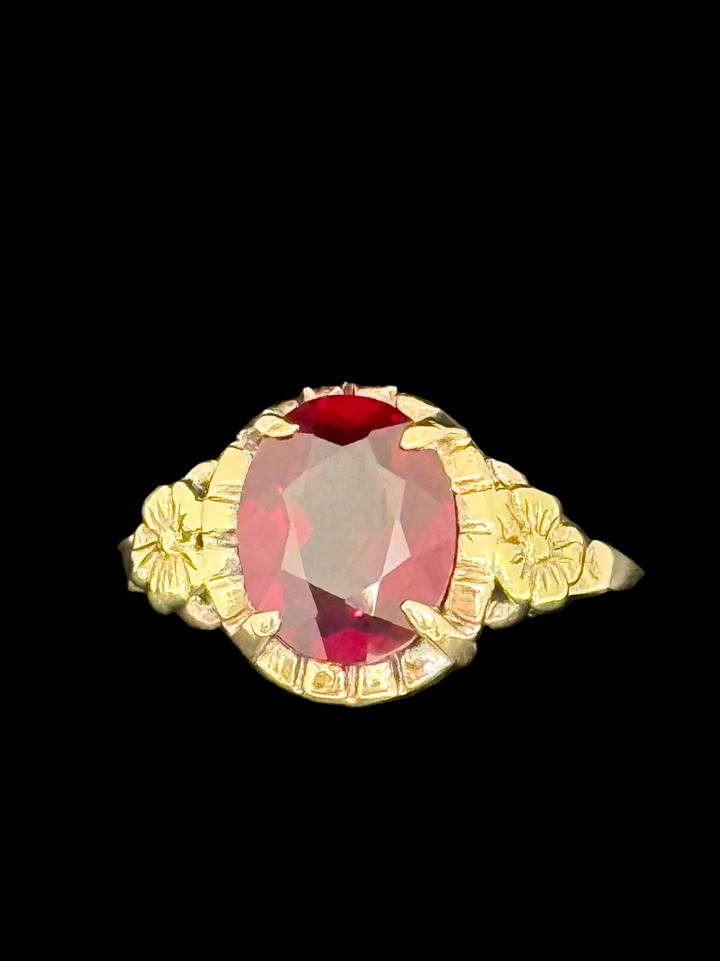 Synthetic Ruby Ring