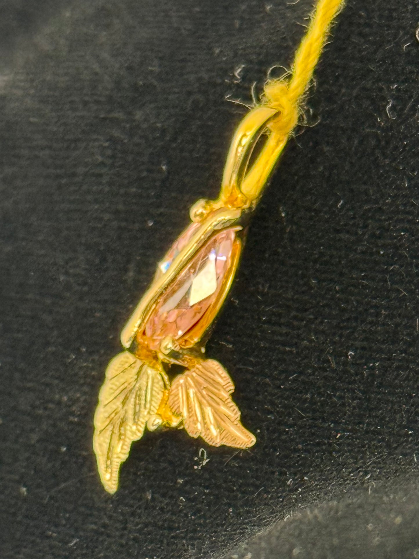 Black hills Gold Pink Cubic Zirconia Pendant