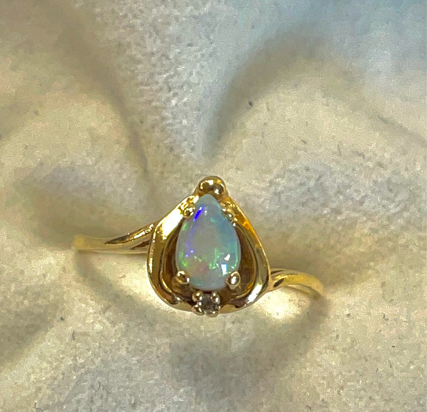 Opal and Diamond Ring