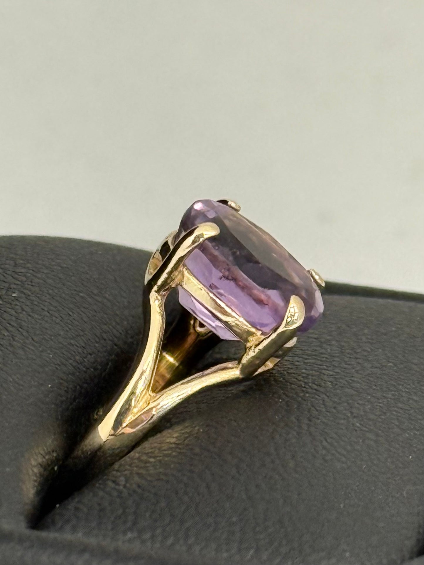 Amethyst Solitaire Ring