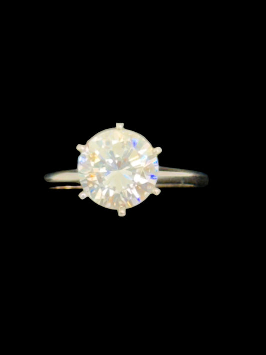 Solitaire Cubic Zirconia Ring
