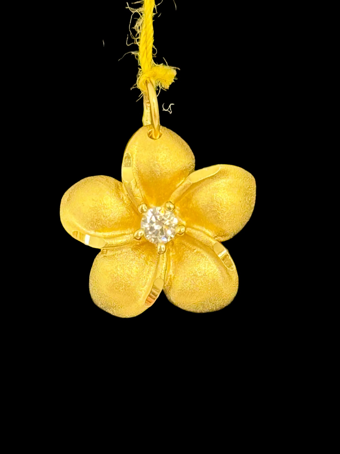 Cubic Zirconia Flower Pendant