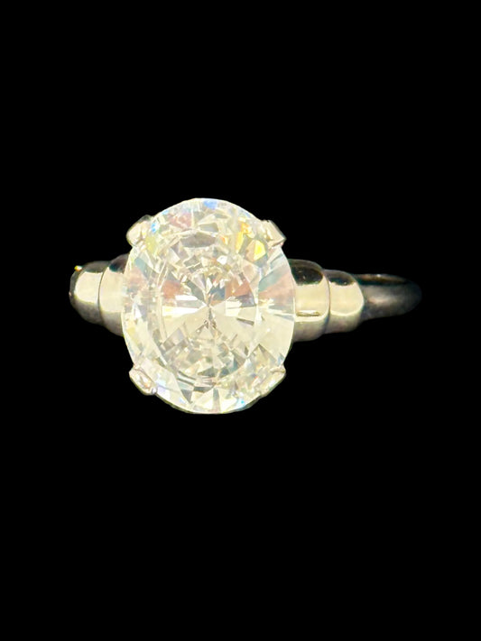 Oval Solitaire Cubic Zirconia
