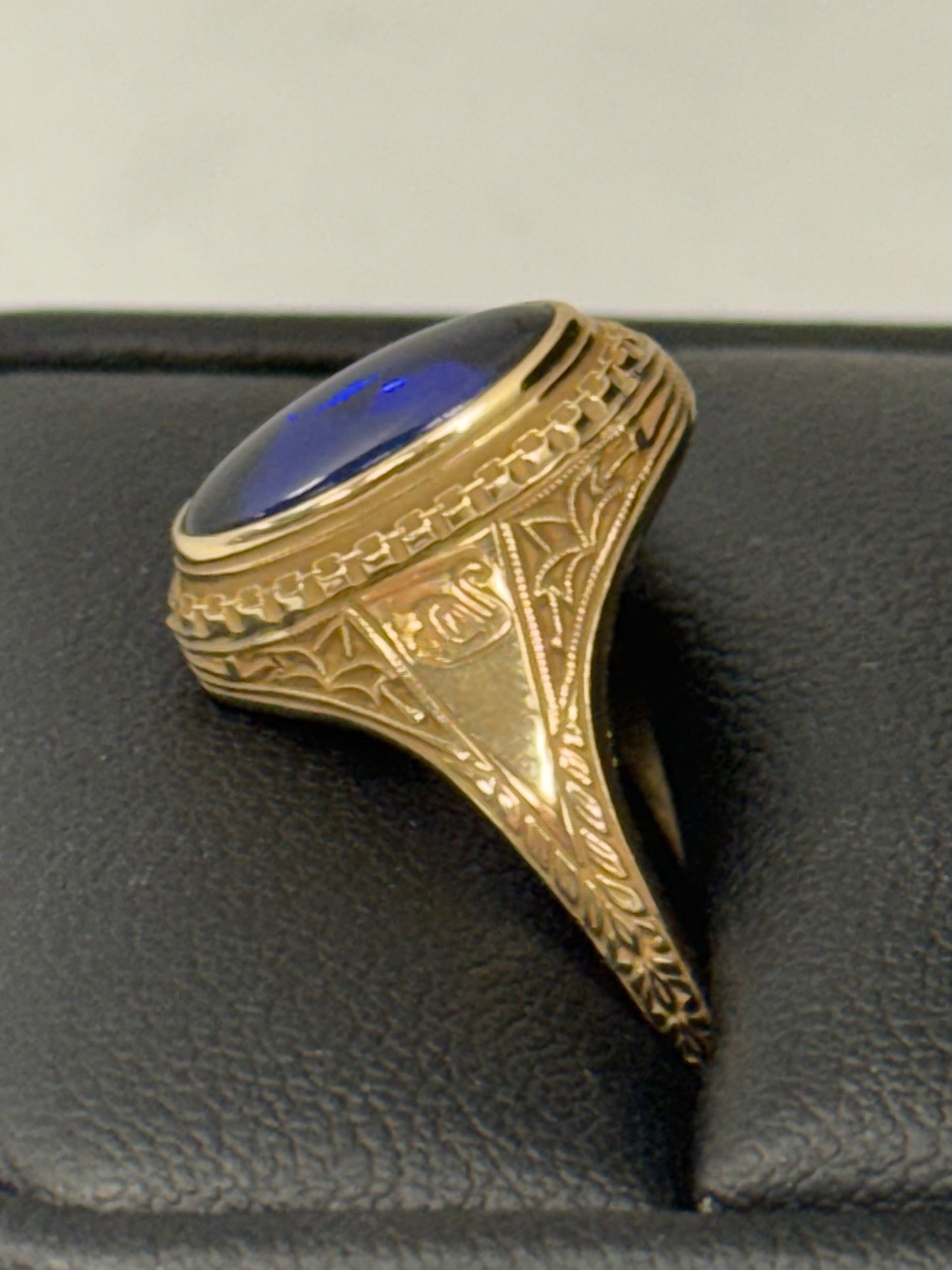 Synthetic Sapphire Ring