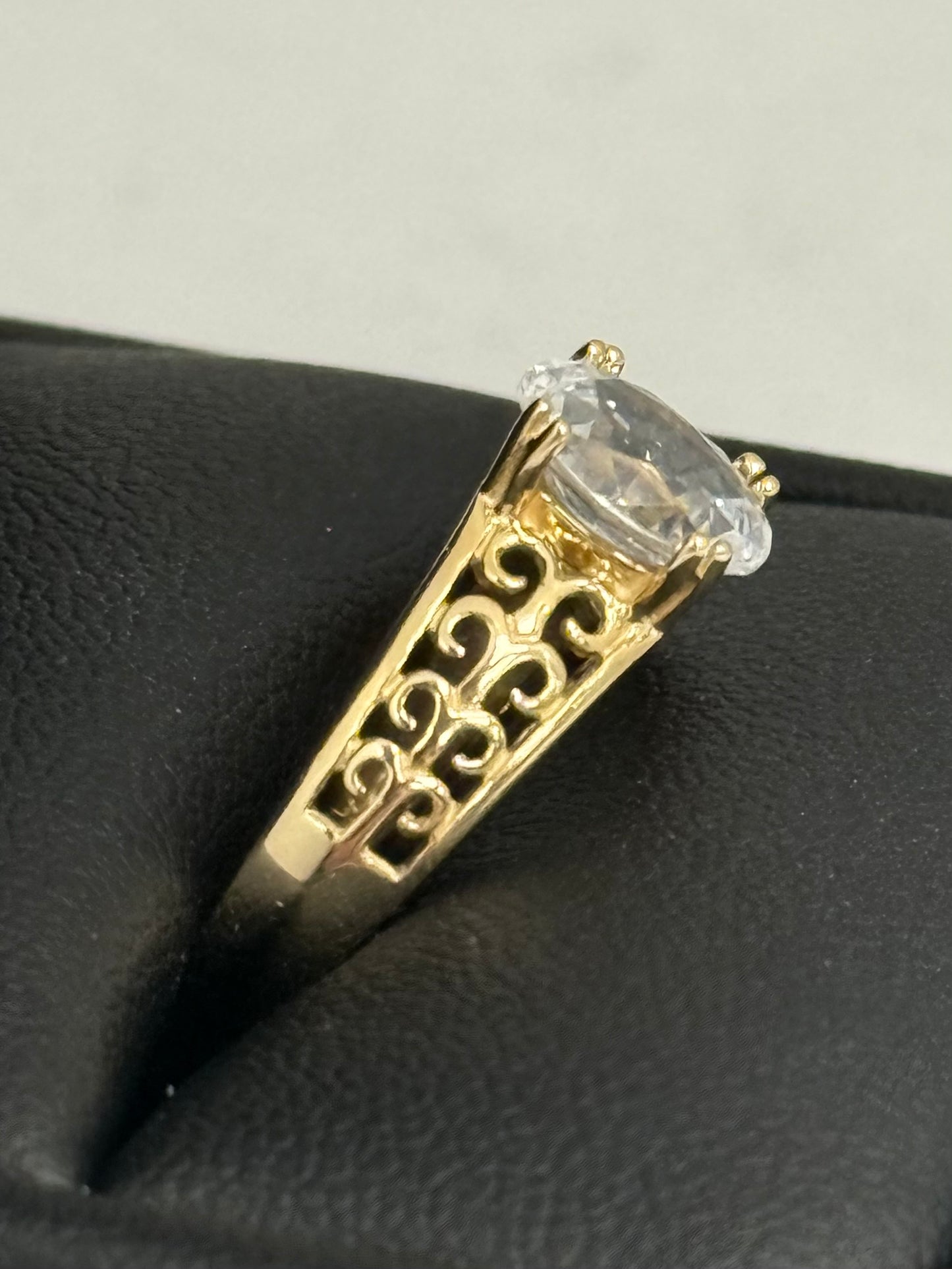 Oval Solitaire Cubic Zirconia Ring