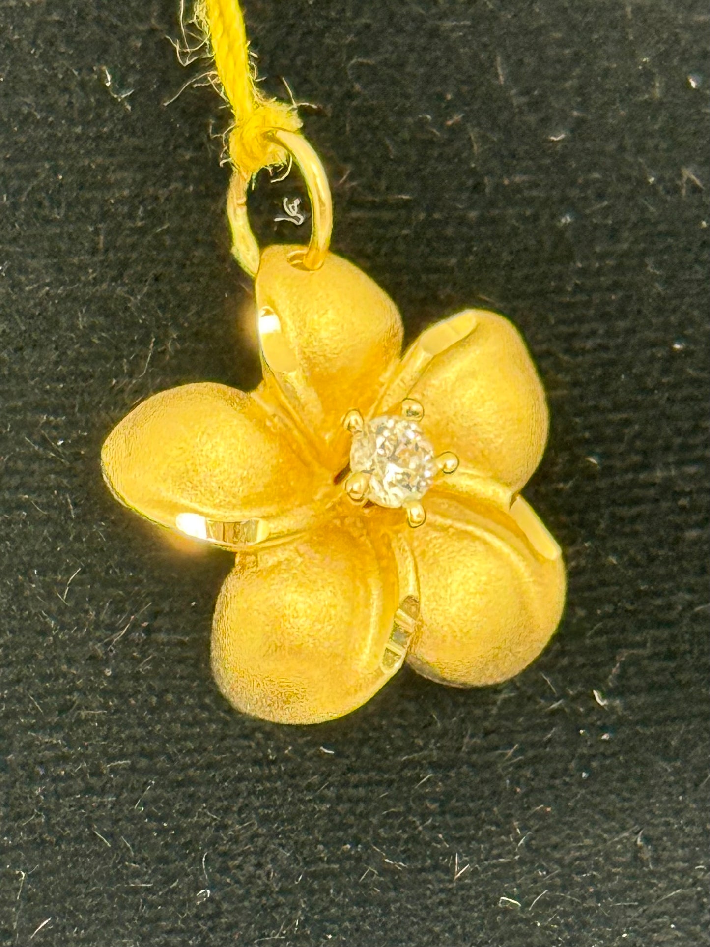 Cubic Zirconia Flower Pendant