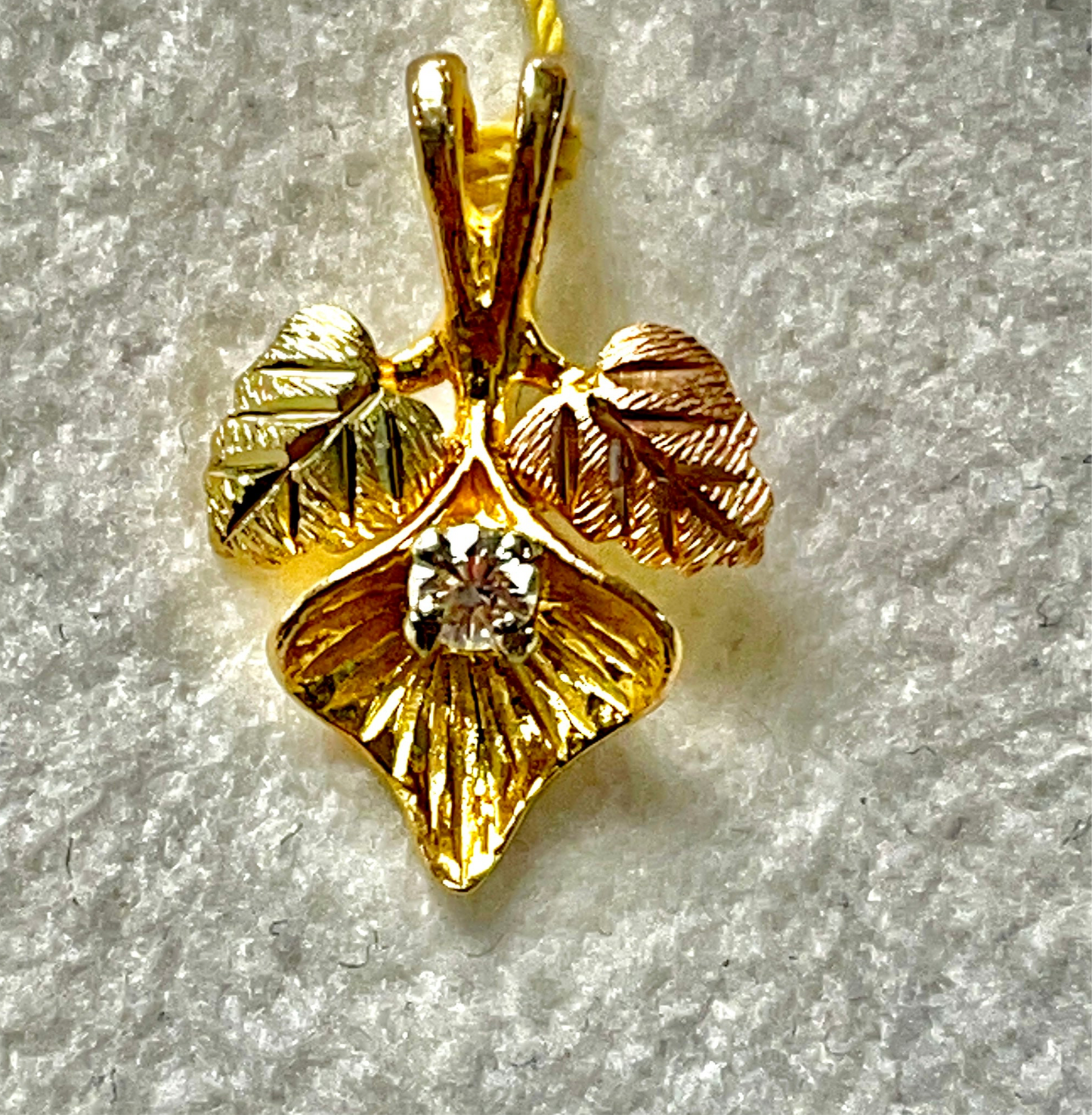 Black Hills Gold Diamond Pendant