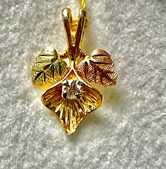 Black Hills Gold Diamond Pendant