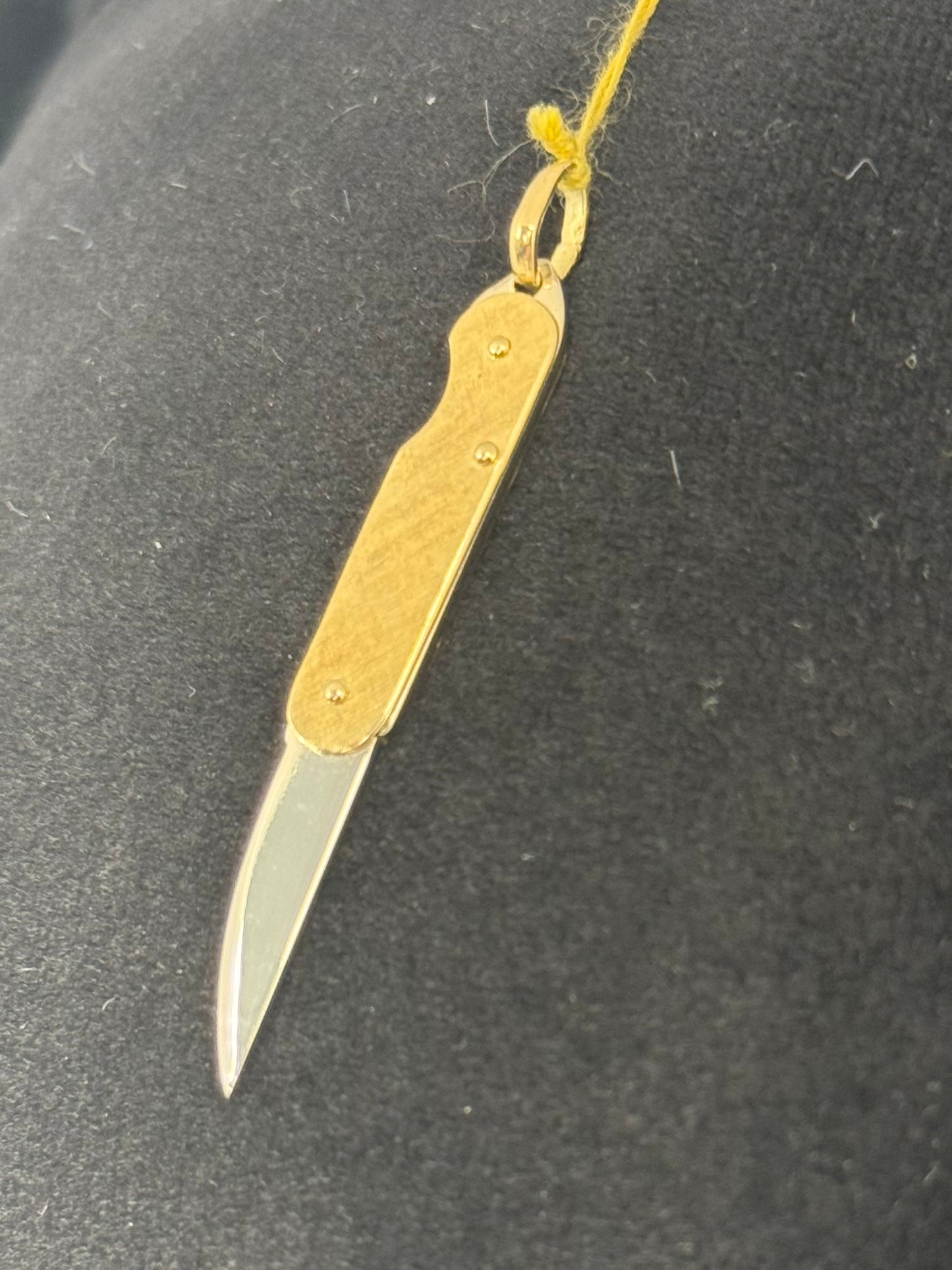 Gold Knife Pendant