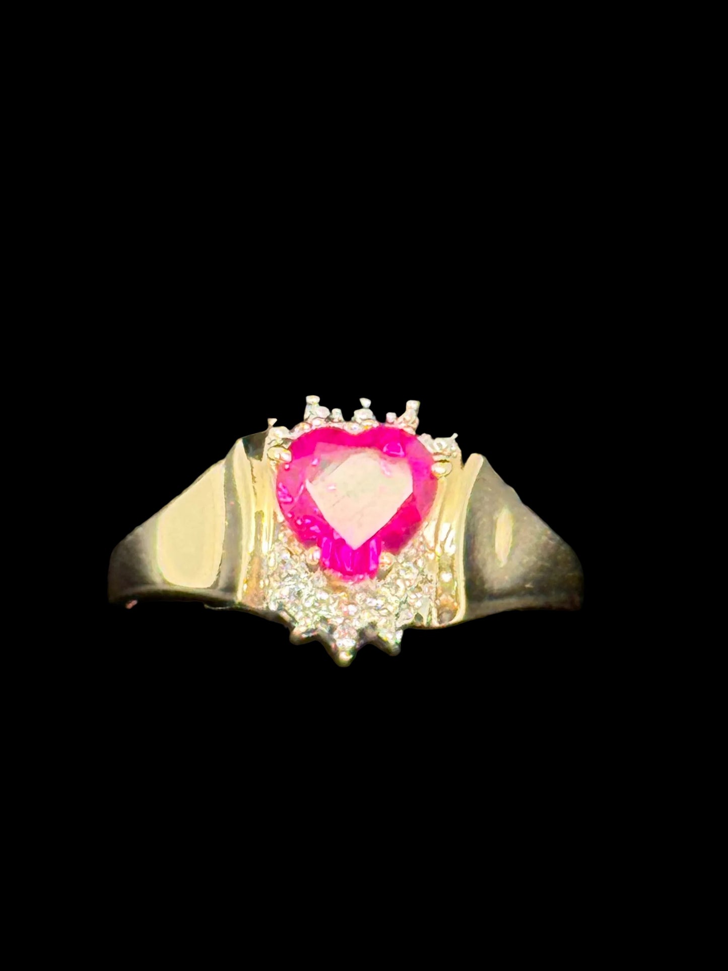 Lab Grown Ruby and Diamond Ring