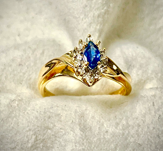 Sapphire and Diamond Ring