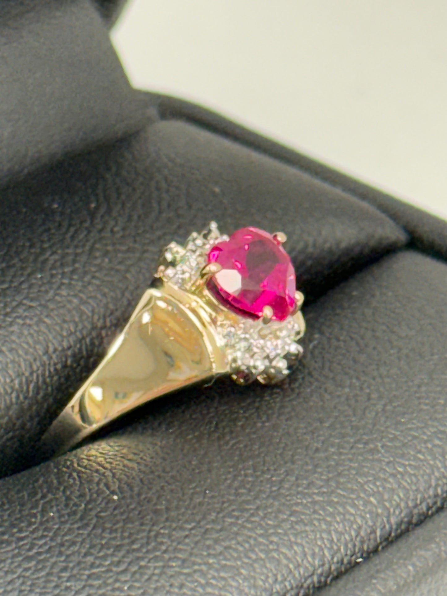 Lab Grown Ruby and Diamond Ring