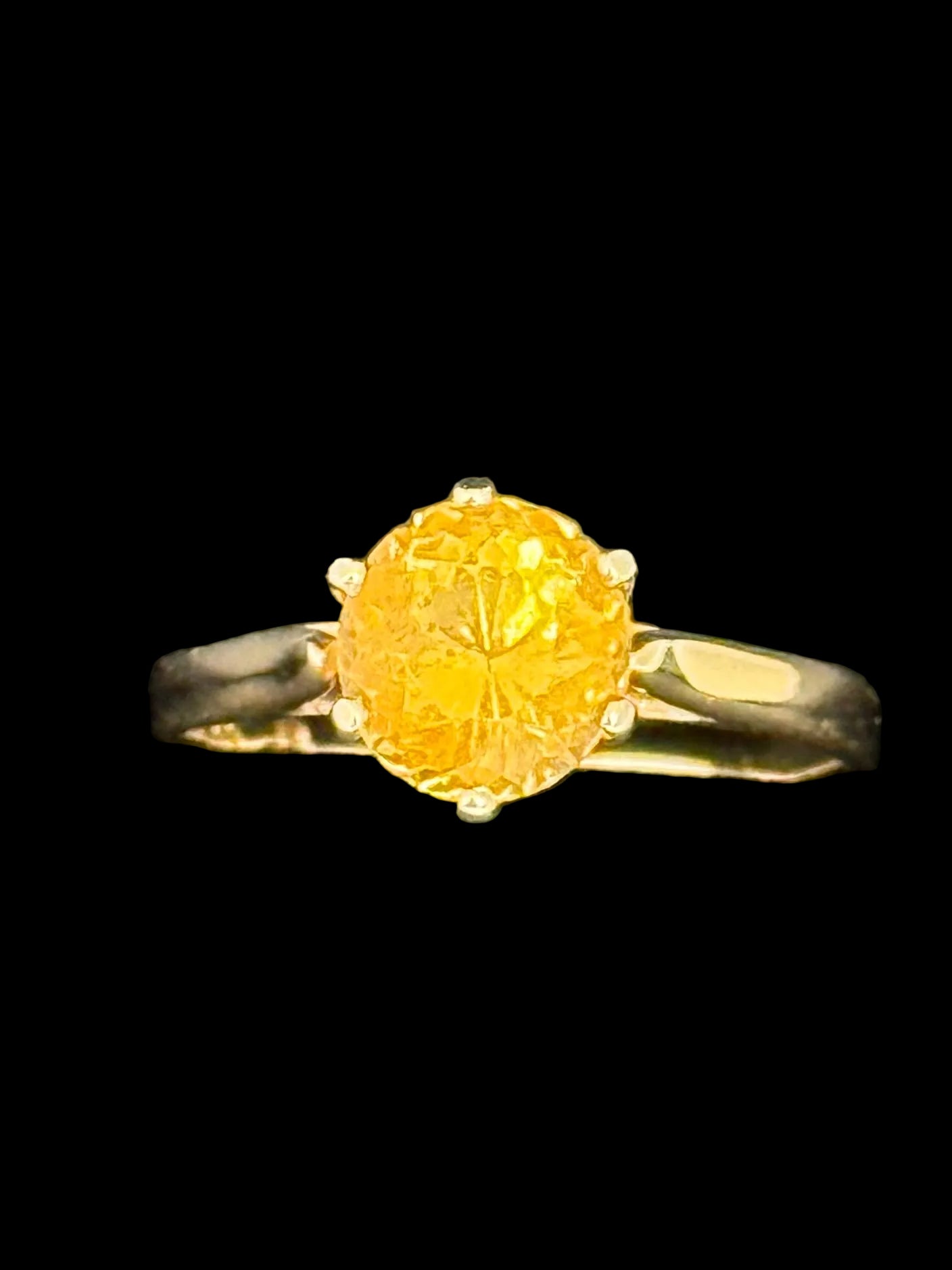 Citrine Solitaire Ring