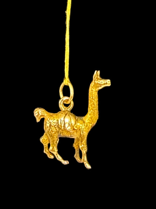 Gold Llama Charm