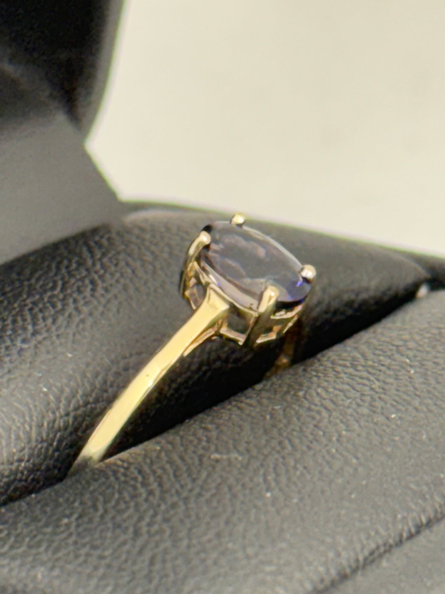 Iolite Solitaire Ring