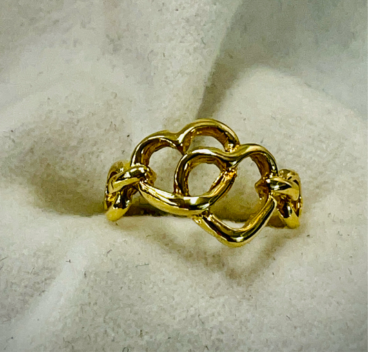 Gold Hearted Ring