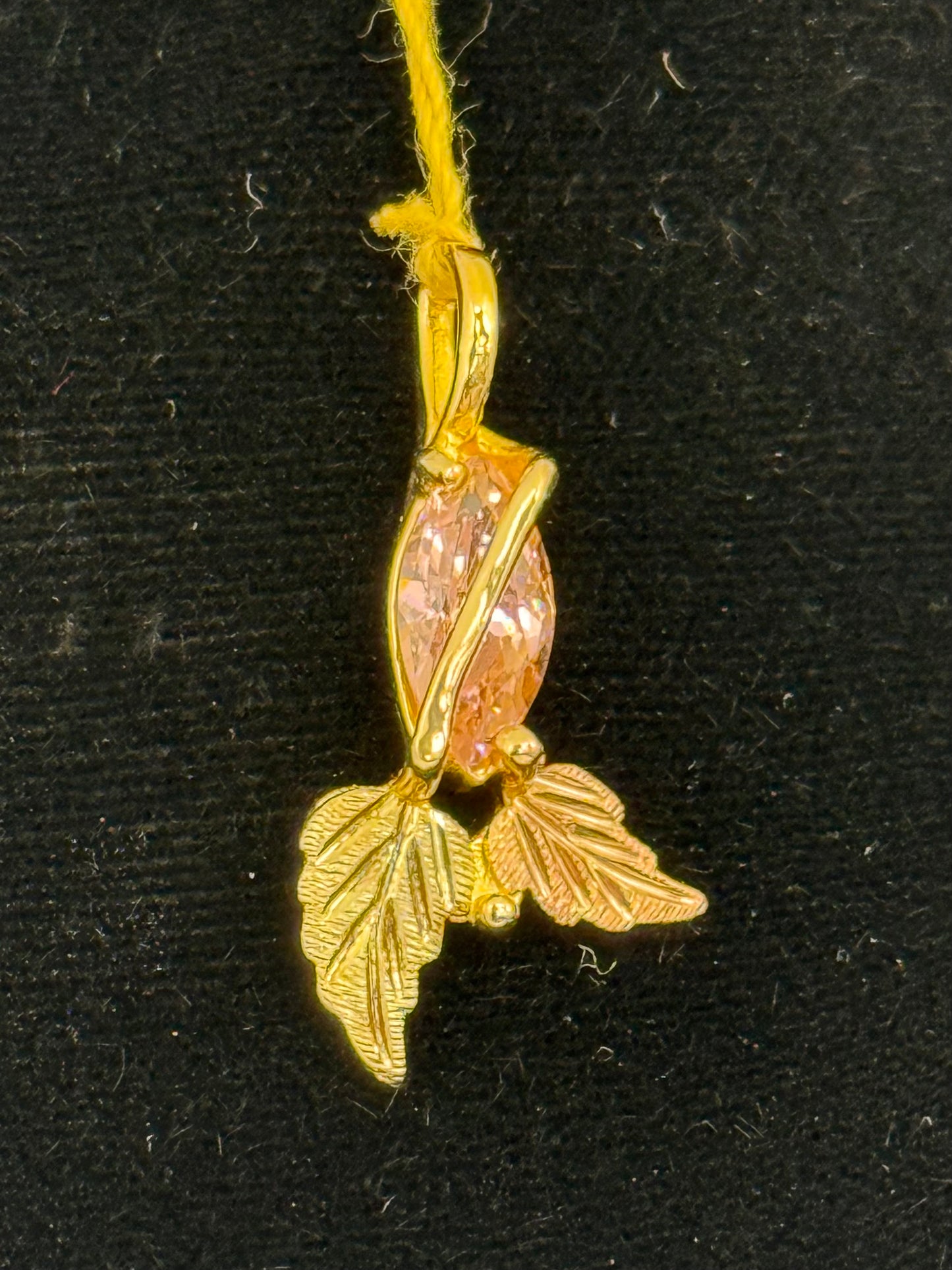 Black hills Gold Pink Cubic Zirconia Pendant