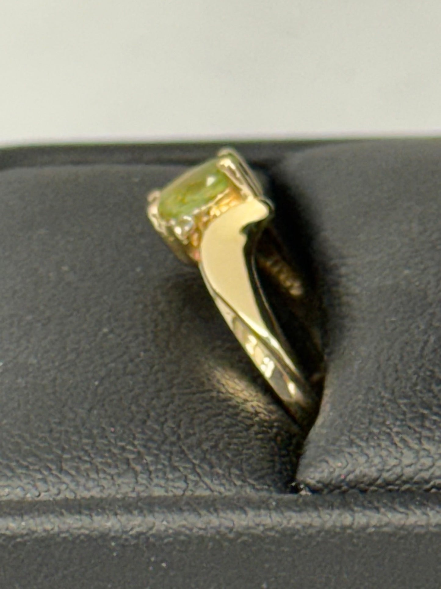 Peridot Diamond Ring