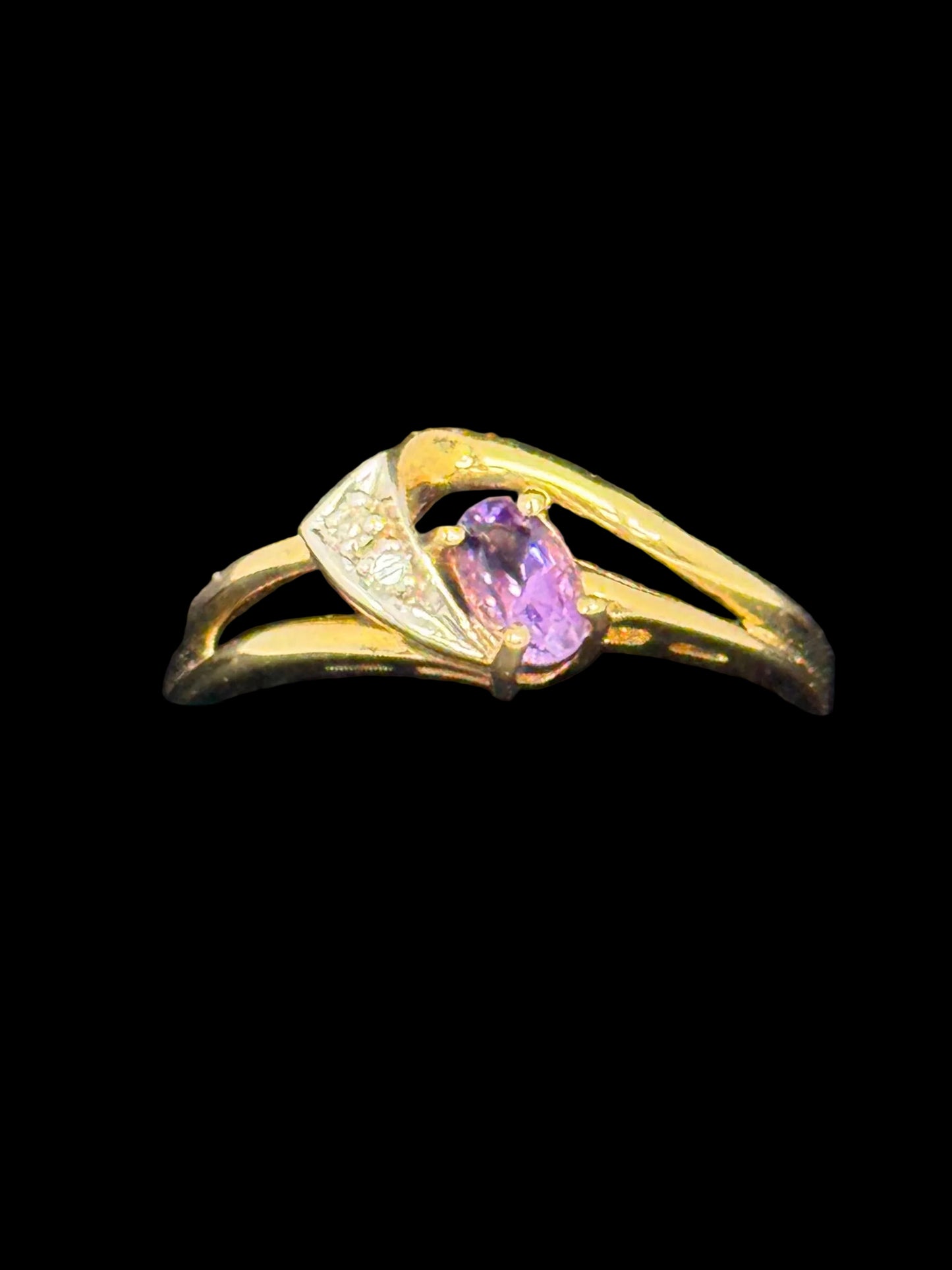 Amethyst and Diamond Ring