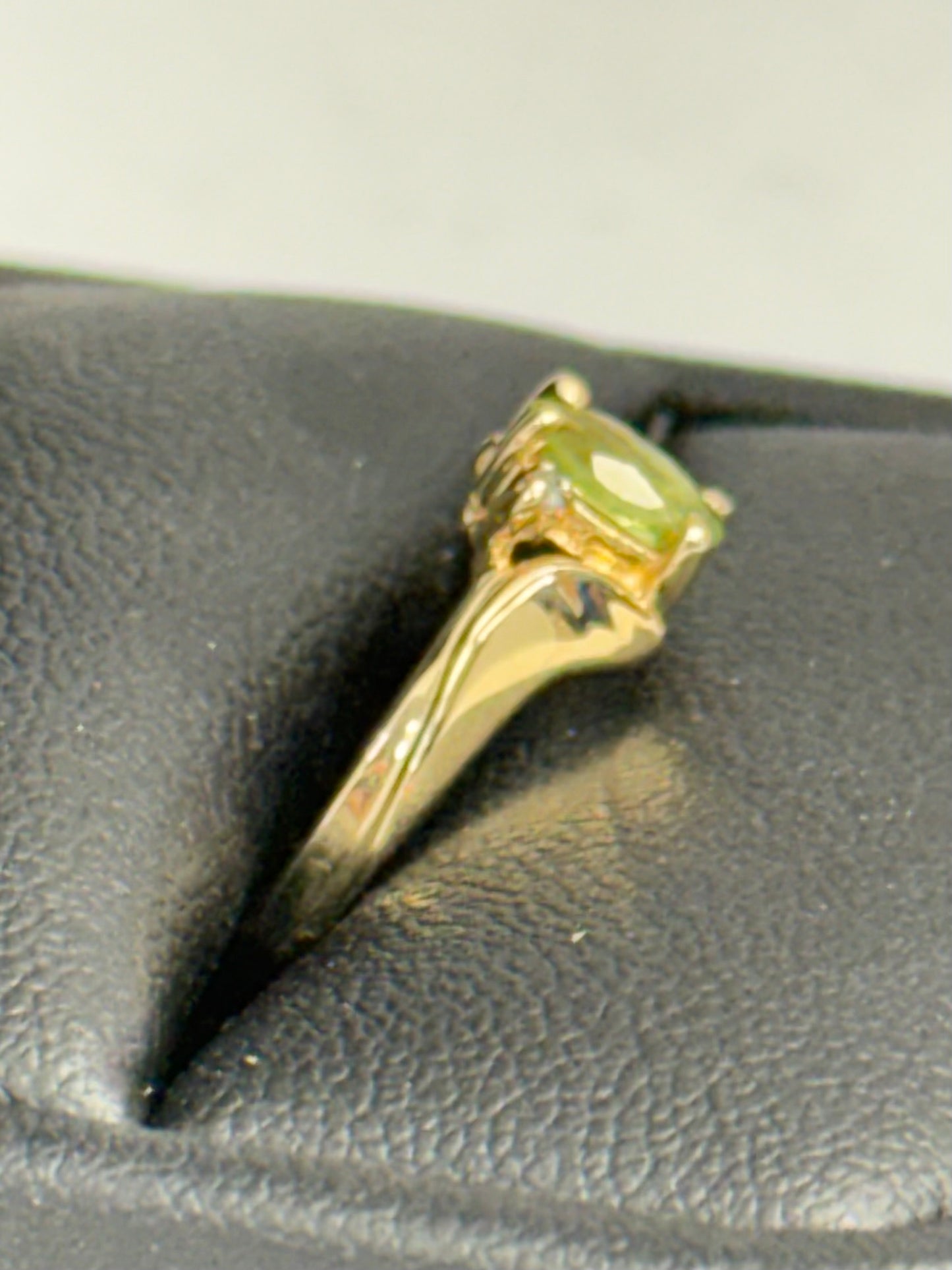 Peridot Diamond Ring
