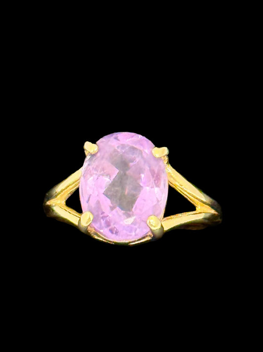 Amethyst Solitaire Ring