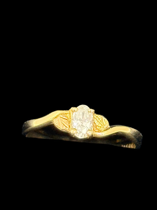 Black Hills Gold Cubic Zirconia Ring